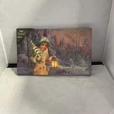 Light Up “Christmas Blessings” Canvas- Holiday Wall Decor