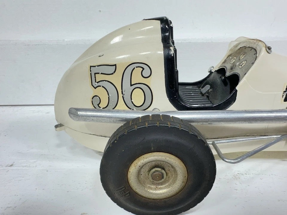 Desirable Ohlsson & Rice Tether Car in White #56 Pusher Car - Image 2 of 4