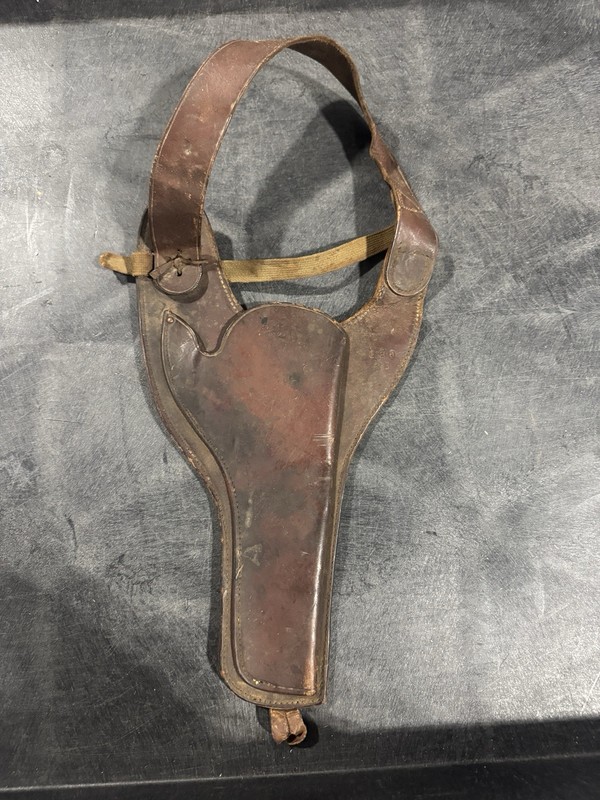 Antique Leather Shoulder Holster for Revolver Military