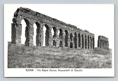 Vintage Roma Via Appia Nuova Acquedotti di Claudio Postcard Italy