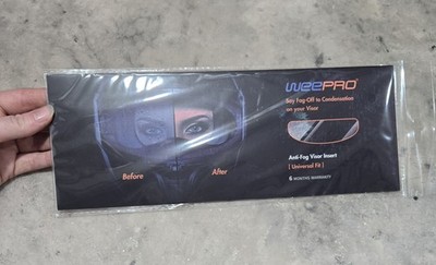 WeePro Universal Helmet Shield Anti Fog Film,Clear Visor Lens Insert Fog Resista