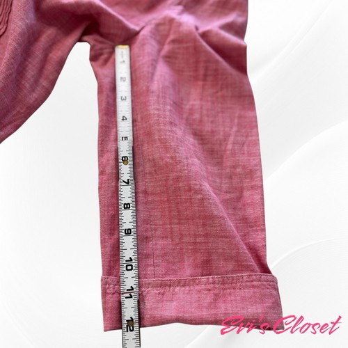 Chico’s Pink Coral Cotton Jacket 2 Pockets Mother of Pearl Style Buttons 3 XL 16 - Picture 10 of 11