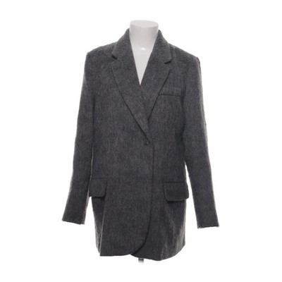 H&M, Blazer, Größe: S, Grau, Polyester/Wolle, Einfarbig, Damen #wLw