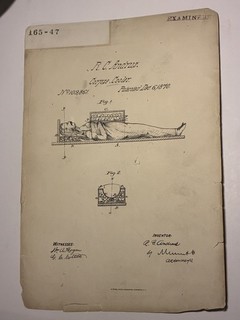 Patent Model Illustration Original Paper Patent For Corpse Cooler. (Paper only)