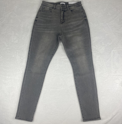 Loft Jeans Womens Size 30/10 Black Charcoal Denim Pants Pockets Casual Skinny