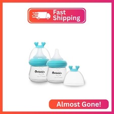 Beilastarx Glass Baby Bottles with Natural Response Nipple Size SS - Anti Colic