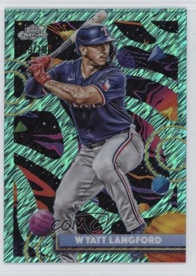 2025 Topps Cosmic Chrome Aqua Equinox Refractor 89/199 Wyatt Langford #189 0hw6