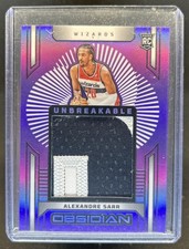 2024-25 Obsidian Alexandre Sarr Unbreakable RC Patch Purple Flood #/75