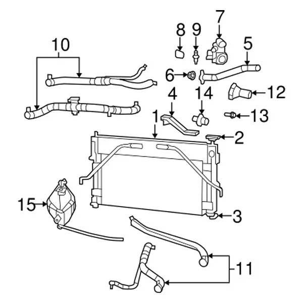For Chrysler 200 2013-2014 Mopar 05058997AG Engine Coolant Radiator Hose Foto 4 de 4