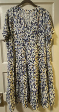 Beach Lunch Lounge Collection Woman's XL Viscose Print Loose Dress Casual Beach
