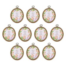 10 St&uuml;ck 3,9"x3,1" Stickrahmen Oval Kreuzstich f&uuml;r Handwerk Dekoration