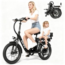 Folding Electric Bike 28 MPH 48V/15AH Ebike For Adults Teens Commuter With Seat