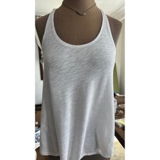 Abercrombie Fitch Tank White Crochet Lace Racerback Slub Knit Sm indie