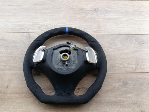 BMW Steering Wheel PADDLE E92 E90 E91 E93 E81 E82 E87 E88 M Flat Bottom Suede - Picture 15 of 16