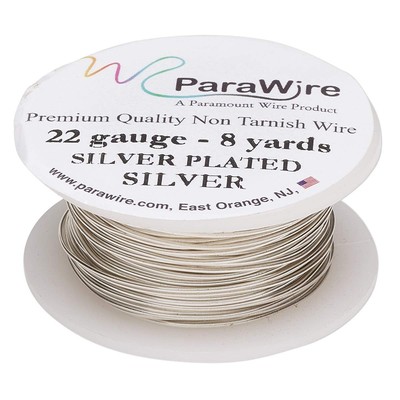 ParaWire Silver-Plated Copper Craft Wire 20-Gauge 6-Yards with Clear Protective