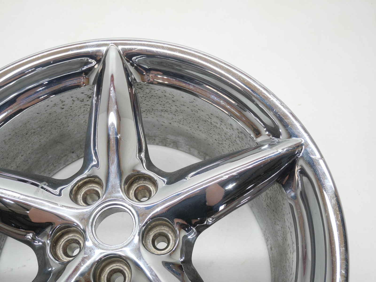 2001 Ferrari 360 Spider BBS Rear Wheel 18x10 Chrome 5 Spoke Rim Original OEM