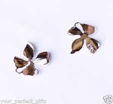 10 pcs Flower Pendant Charm Connector Silver Plated AC060