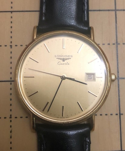 Vintage Swiss Longines Quartz Gold Tone 