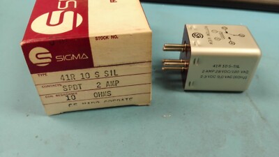 41R10SSIL RELAY SIGMA NEW OLD STOCK NEVER BEEN USED!  41R 10 S-SIL