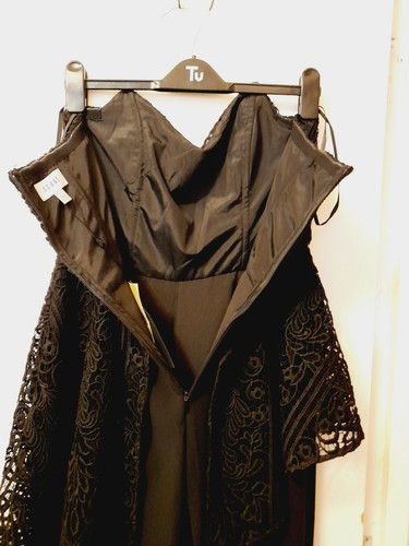 COAST Hallie Lace Overlay Strapless Jumpsuit Black UK Size 12 RRP £169.00 - Picture 8 of 12