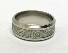 Stainless Dragon Celtic GOT Ring Band / Size 8