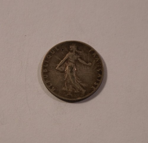 50 Centimes Sower 1912 Coin France Vth Republic Semeuse Silver Excellent!  - Picture 2 of 2