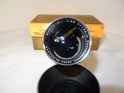 Nippon Kogaku Nikkor-Q.C 1:3.5 F=13.5cm lens with leather case | eBay