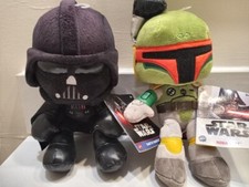 Disney-Star Wars BOBA FETT  Darth Vader-8Inch Plush Combo Hasbro Bonus buy 