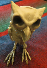 Animated Owl Skeleton Halloween Decoration novelty 13" Tall