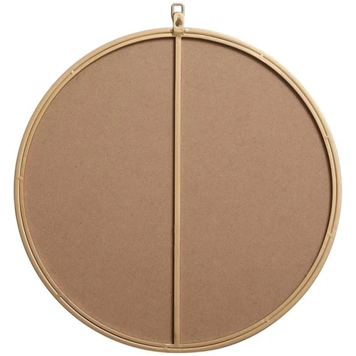Elegant Decor Eternity 21" Round Mid Century Metal Frame Hooked Mirror in Brass - Picture 4 of 7