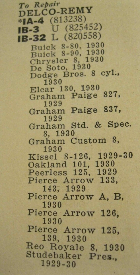 Dual Point SET #3: Buick: 1930-1931 Series 50-60-80-90: Cadillac 1932-1933 8-Cyl - Image 4 of 4