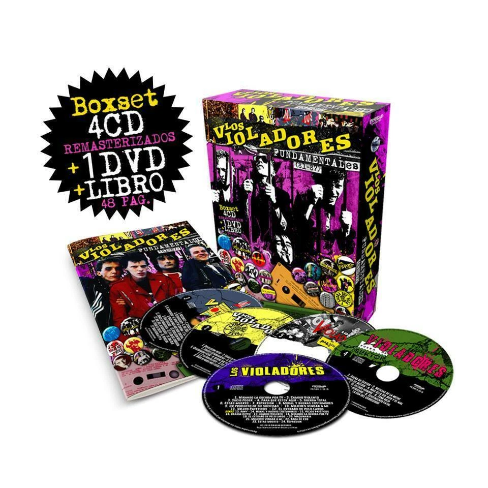BOX SET LOS VIOLADORES FUNDAMENTALES 81-87 - 4 CD + DVD + BOOK BRAND NEW SEALED