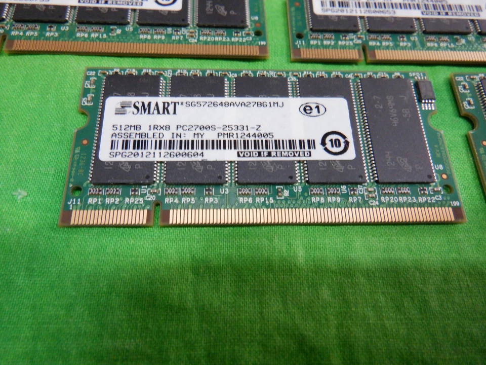 LOTE DE 8 SMART SG572648AVA27BG1MJ 512MB 1Rx8 PC2700S-25331-Z Foto 2 de 2