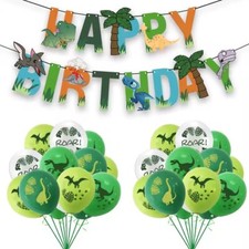 3D Dinosaurier Folienballons – 2 Stück, Stehend, Selbstschließend, Grün, Für Kindergeburtstag & Party