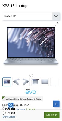 Dell XPS 13 9305 13.3'' (256GB SSD, Intel Core i5-1135G7, 2.4GHz, 8GB RAM )