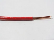 18 GAUGE WIRE RED 100' FT ON REEL PRIMARY AWG STRANDED COPPER POWER REMOTE MTW