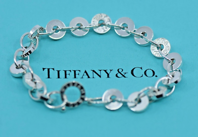 TIFFANY “1837 circle” charm bracelet Tiffany & Co Sterling Silver 1837 Circle Link 7.75
