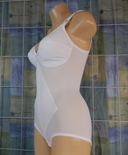 Vintage Venus 34D Style 32695-01 All in One White Satin Girdle Bodysuit Wirefree