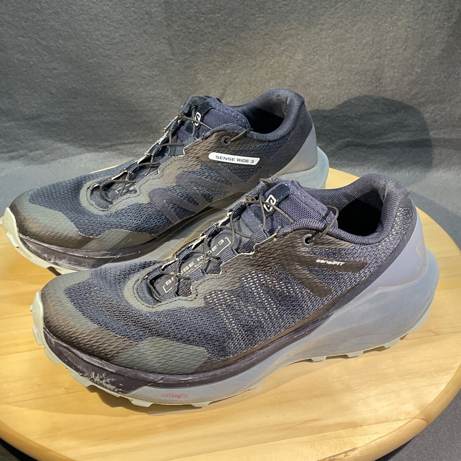 SALOMON Sense Ride 3 scarpa da trail running donna 7 nero grigio Ortholite Quicklace