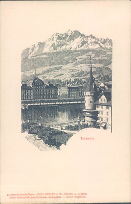 SWITZERLAND Lucerne Luzern general view 1900s PC