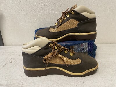 Timberland Men's Waterproof Field Boot Mid Lace Up Wheat Nubuck Size 7.5