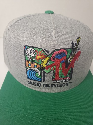 MTV Musik Fernsehen Logo Druckknopflasche Rücken Mütze Kappe neu mit Etikett - Bild 2 von 4