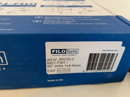 Filoform MD1-FttH 90° 1x 4-8mm wasserdichte Wanddurchführung Glasfaser LWL CB - Bild 4 von 5