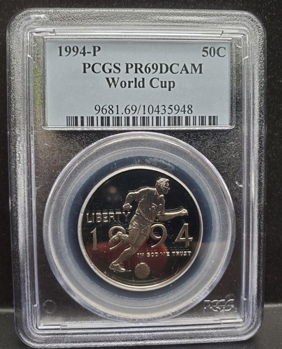 1994 P 50c World Cup Commemorative Half Dollar PCGS PR69DCAM - 第 1/4 張圖片