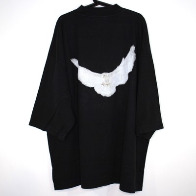 Yzy x GAP Mens Large Oversized 3/4 Sleeve Dove Tee Black T-Shirt NEW R1610