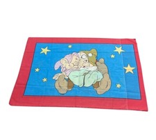 Vintage Disney Seven Dwarfs Standard Pillowcase Fabric Material Dopey Sleepy Doc