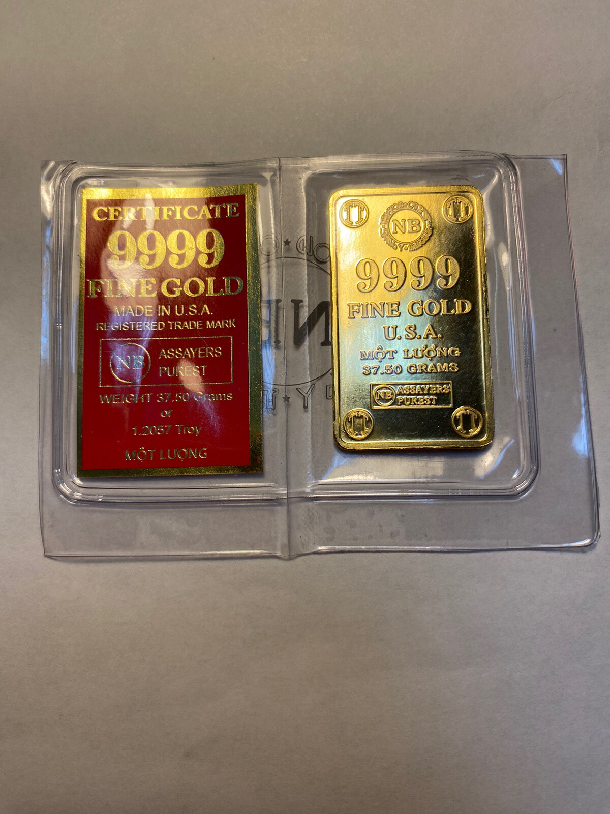 37.50 gram Gold Bar Vietnam (Mot Luong, 1.2057 oz) SKU 61877 eBay
