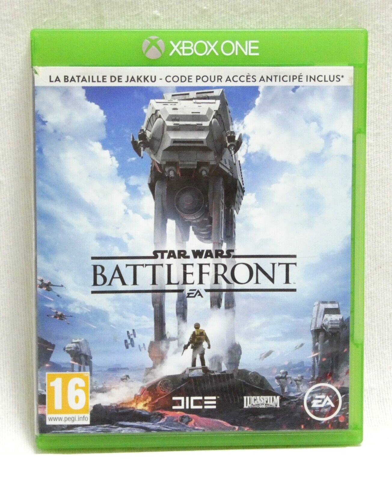STAR WARS BATTLEFRONT JEU DICE COMPLET AVEC NOTICE CONSOLE XBOX ONE PAL FRA