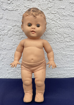 Vintage Todd L Tot Sun Dee Rubber Company 1950s Doll 10” Made In