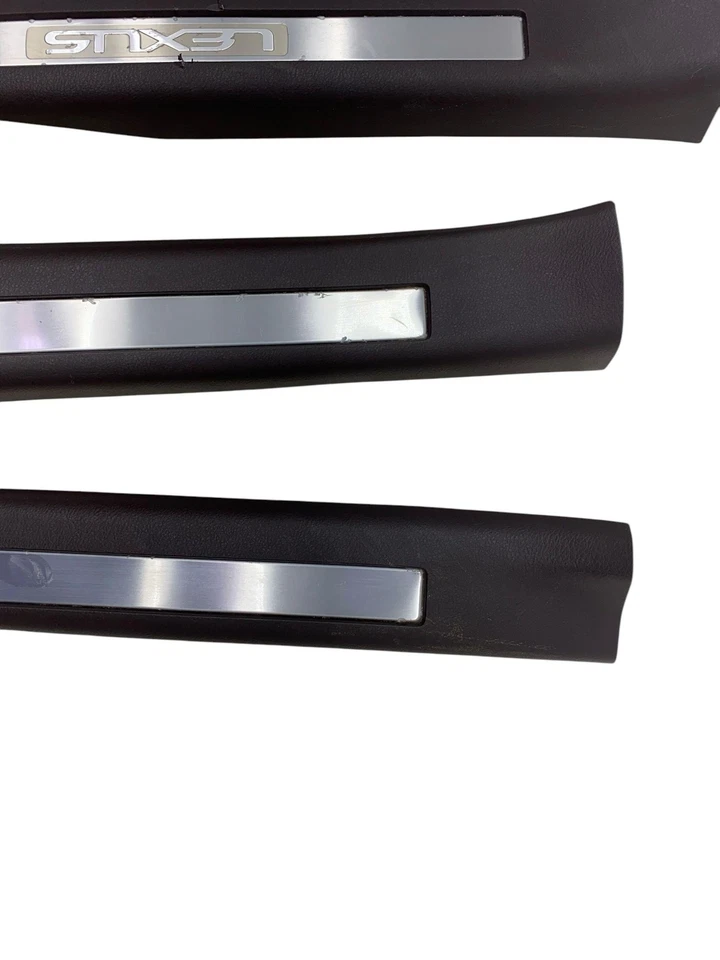 2018-2022 LEXUS RX450h OEM FRONT & REAR SILL SCUFF PLATE TRIM SET (4) | BROWN - Image 4 of 4
